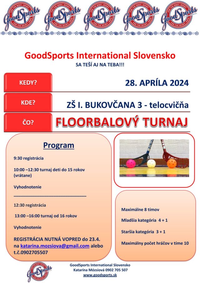 Floorbalový turnaj 28.4.2024